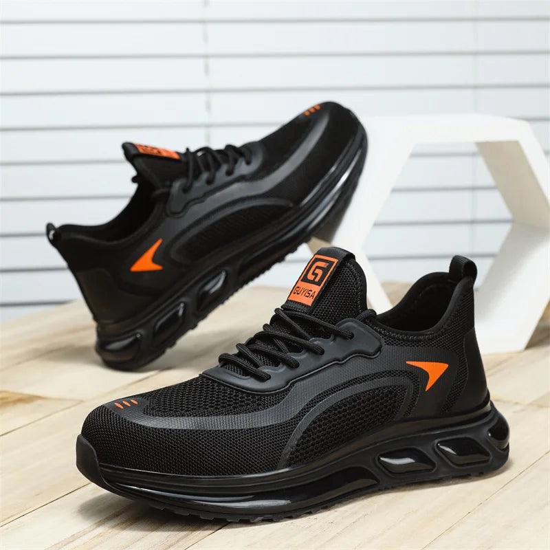 Men's Black Safety Work Sneakers - CS439650 Casual Shoes