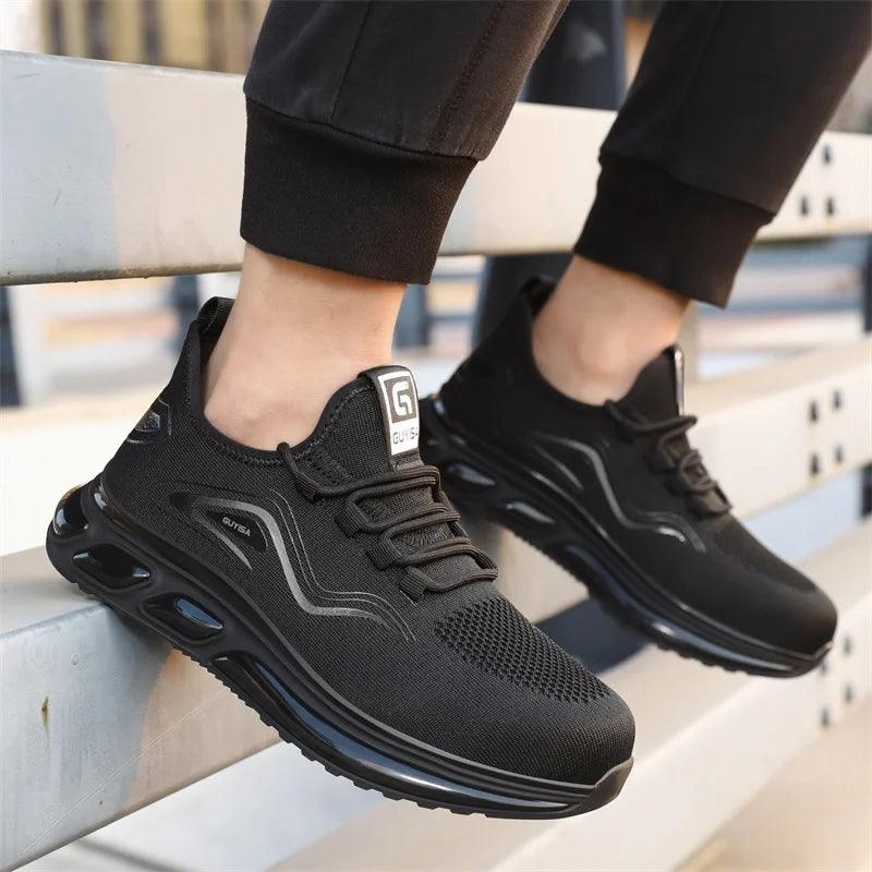 Men's Black Safety Work Sneakers - CS439650 Casual Shoes