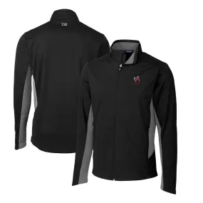 Men's Cutter & Buck Black Georgia Bulldogs Alumni Logo Navigate Softshell Full-Zip Jacket