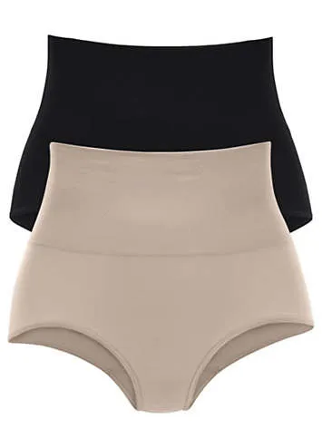 Pack of 2 Shapewear Waist Briefs by Petite Fleur | Look Again