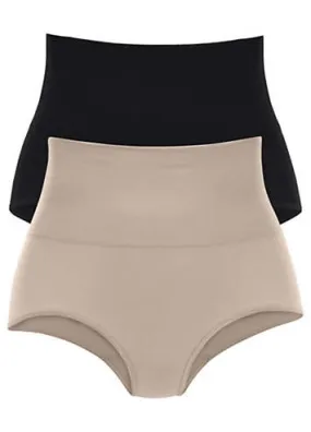 Pack of 2 Shapewear Waist Briefs by Petite Fleur | Look Again