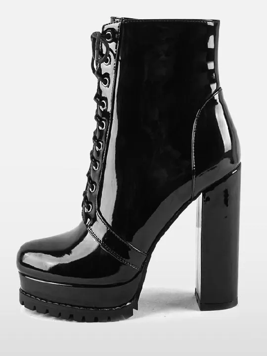 Platform Chunky Heel Ankle Boots