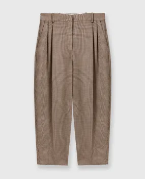 Pleated Houndstooth Wool Pants