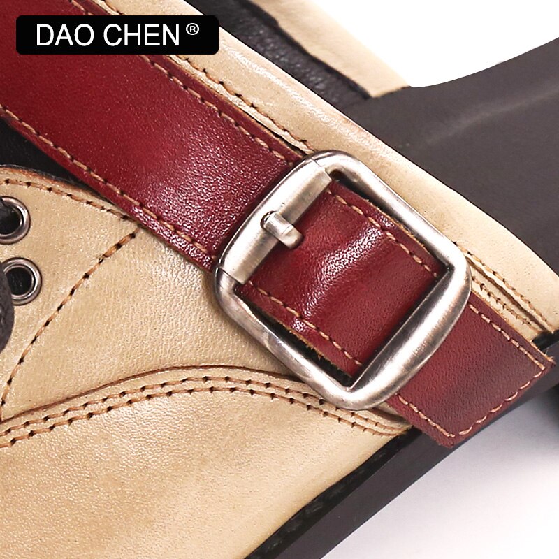 POINTED TOE SUMMER CASUAL COMFORTABLE GENUINE LEATHER SHOES