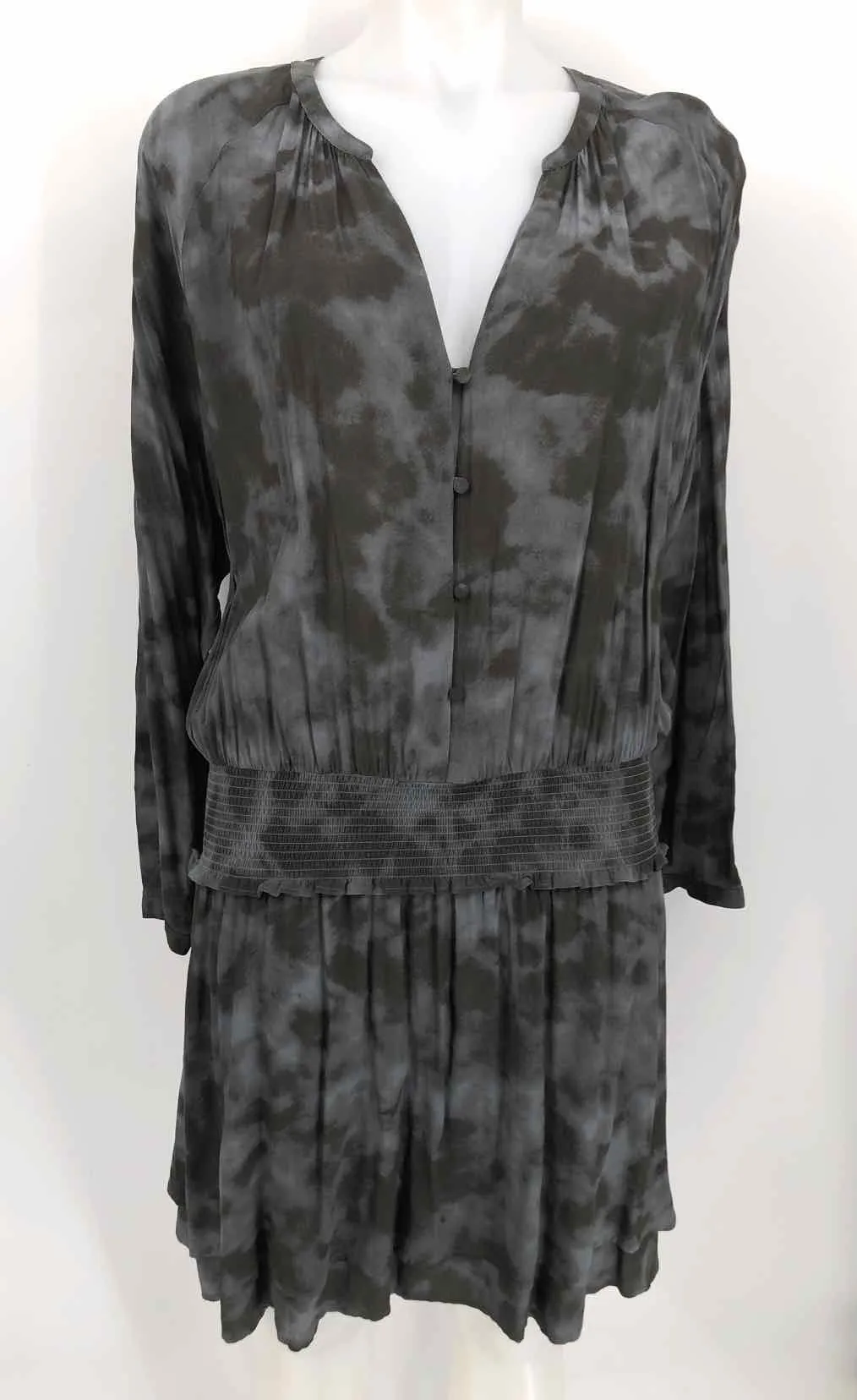 RAILS Gray Olive Print Longsleeve Size SMALL (S) Dress