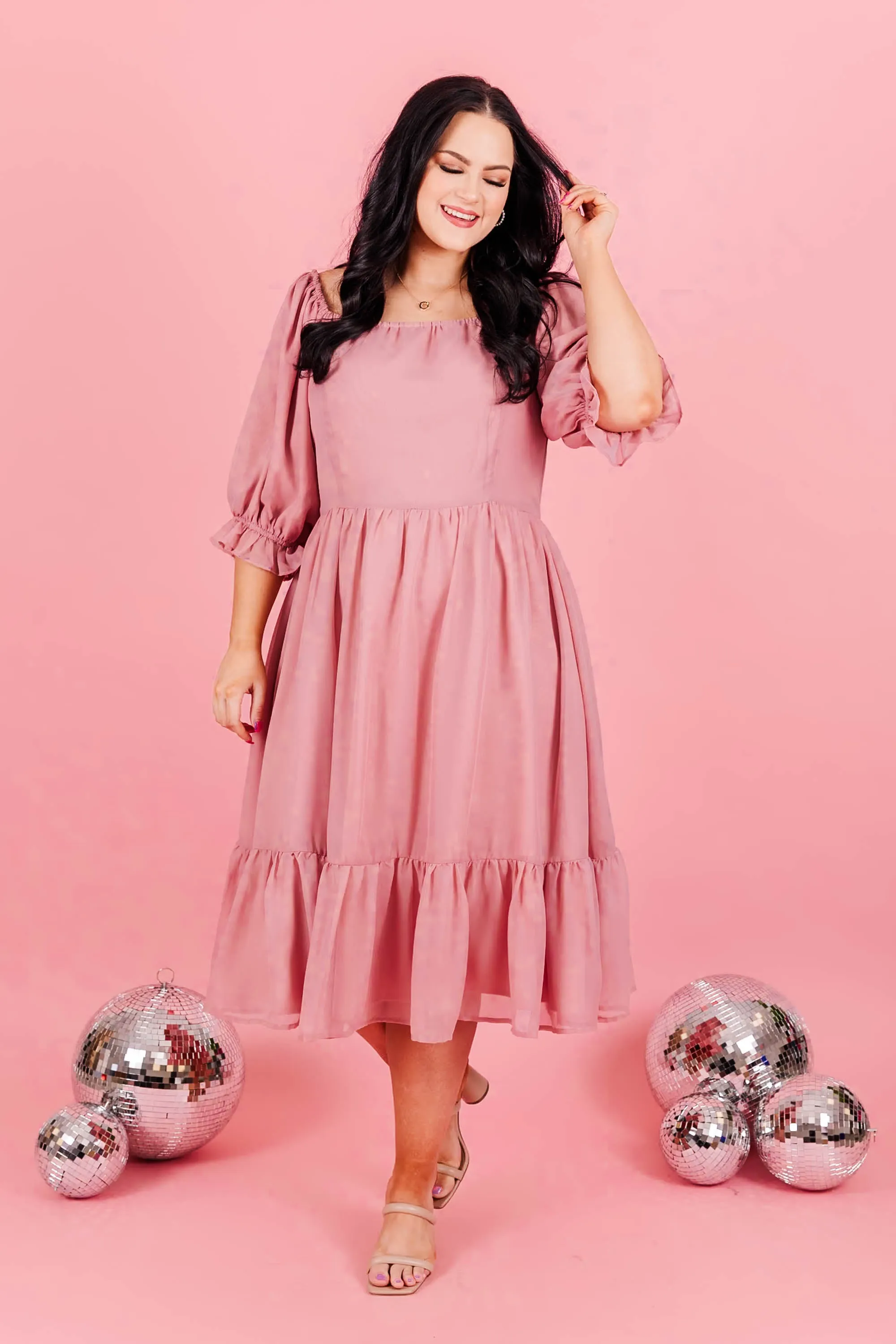 Redeeming Quality Dress, Pink