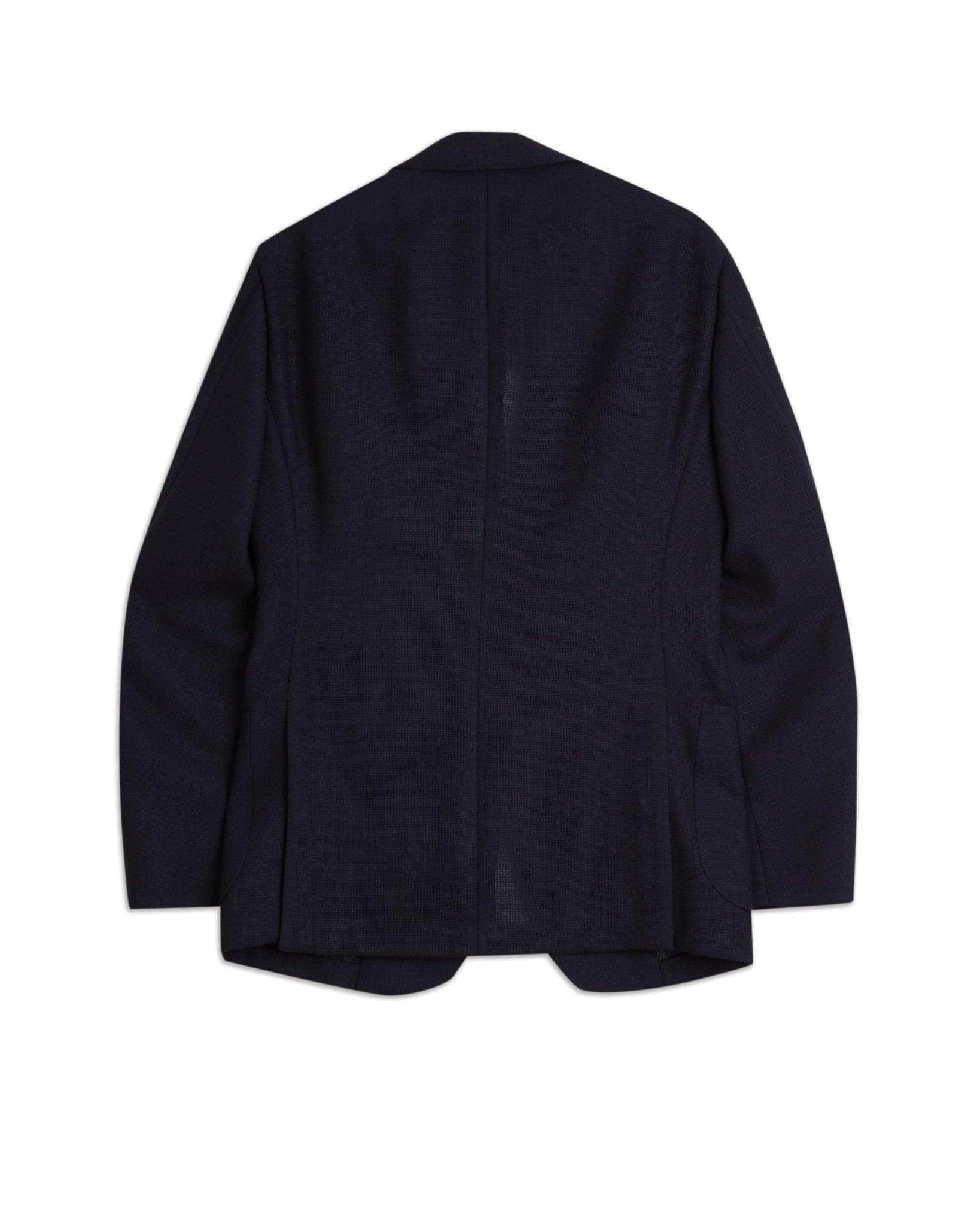 Ring Jacket Wool Mesh Balloon Jacket: Navy