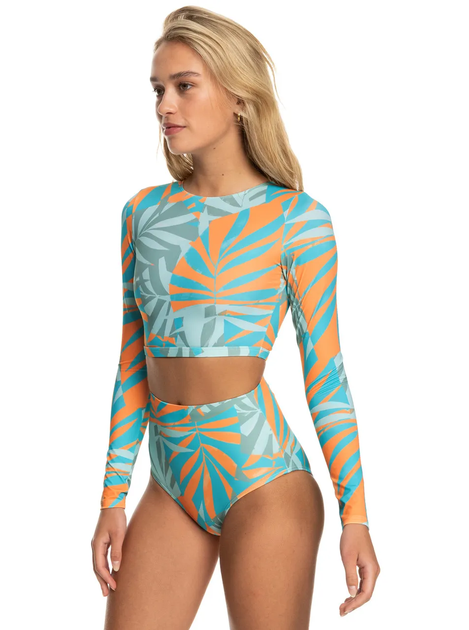 ROXY PRO NOSE RIDE LONG SLEEVE CROPPED RASHGUARD