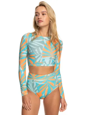 ROXY PRO NOSE RIDE LONG SLEEVE CROPPED RASHGUARD