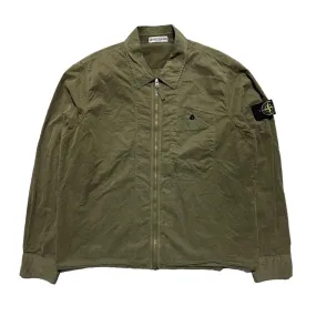 Stone Island Green Canvas Overshirt