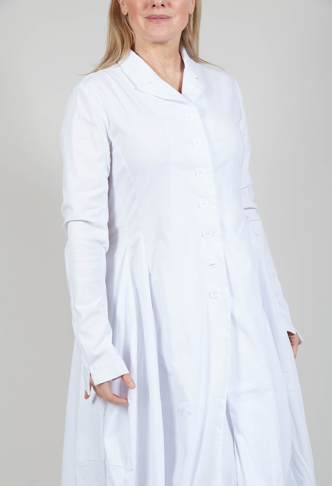 Stretch Fit Coat in White