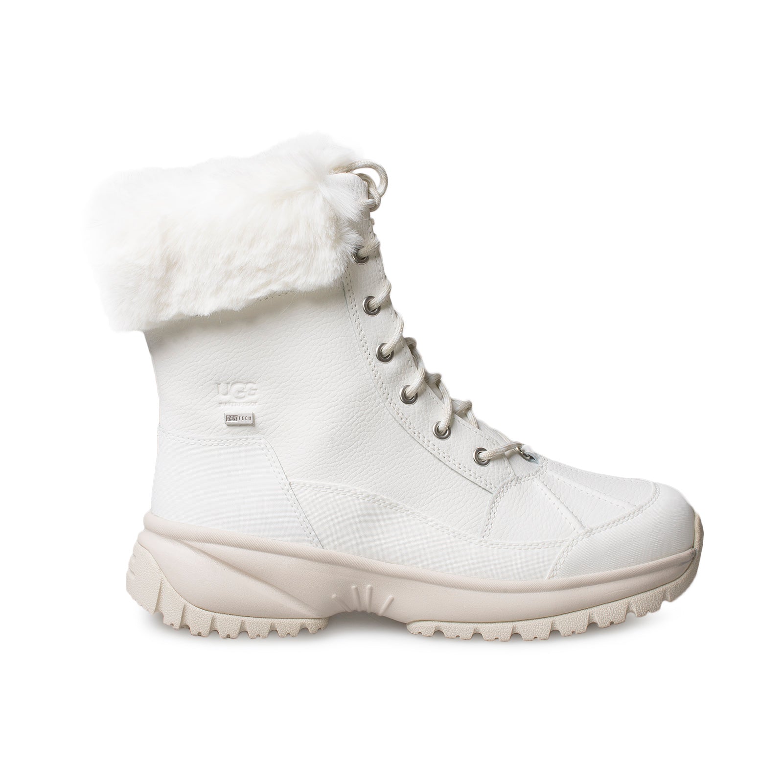 UGG Yose Fluff White Boots - Women's