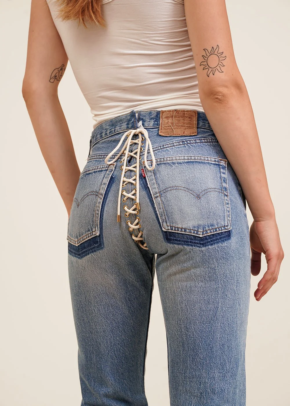 Vintage Back Eyelet Jeans