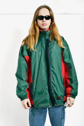 Vintage windbreaker green jacket