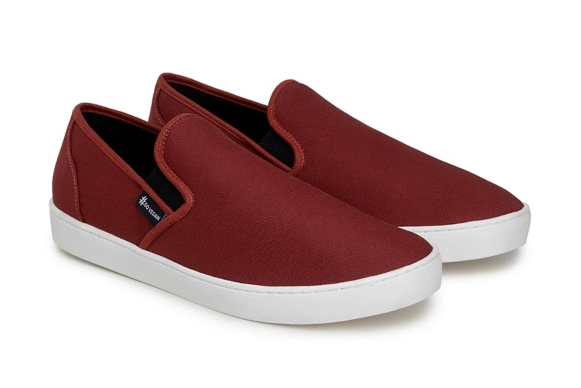 'Wave Slip-On' Canvas Sneaker by Ahimsa - Red