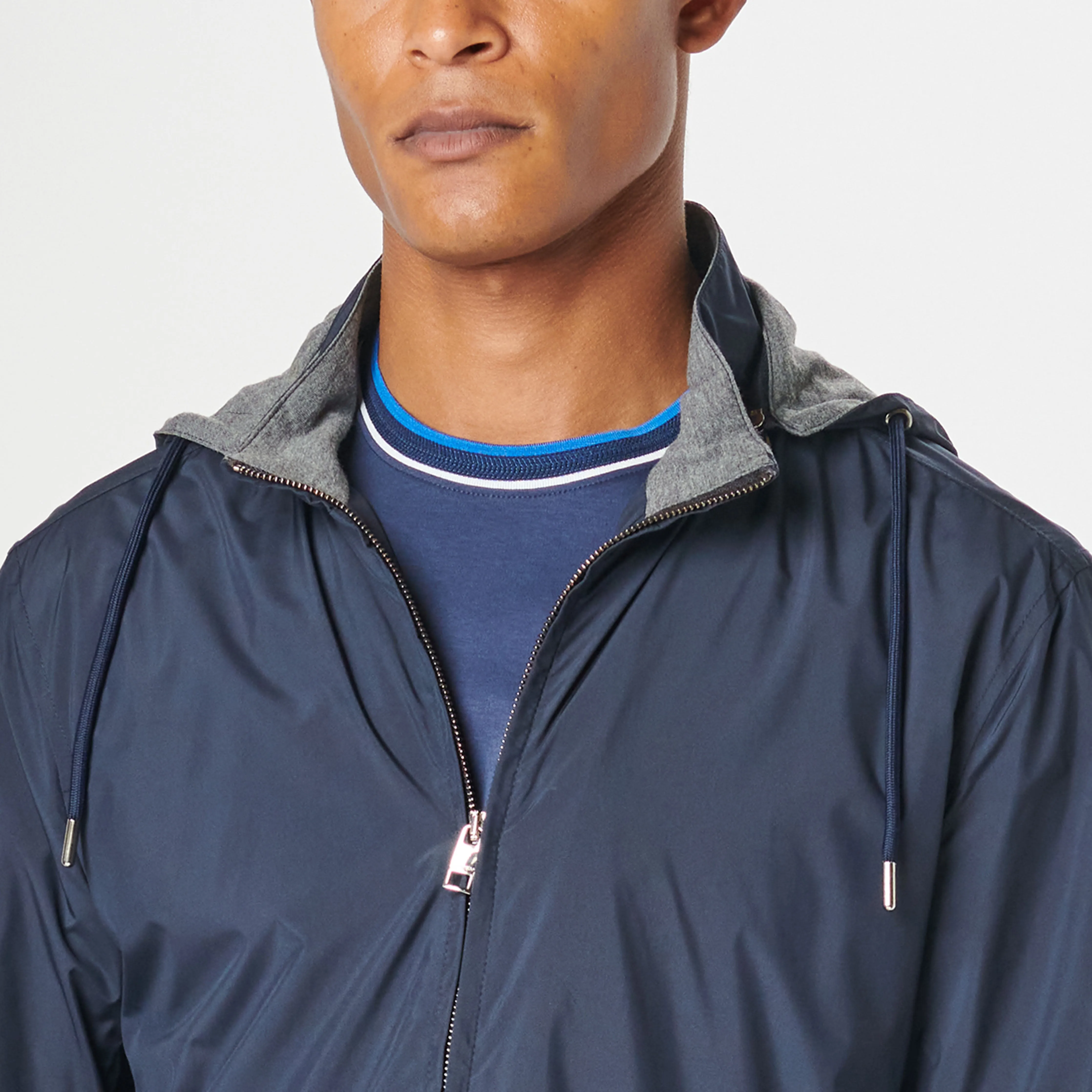 Windbreaker with Detachable Hood