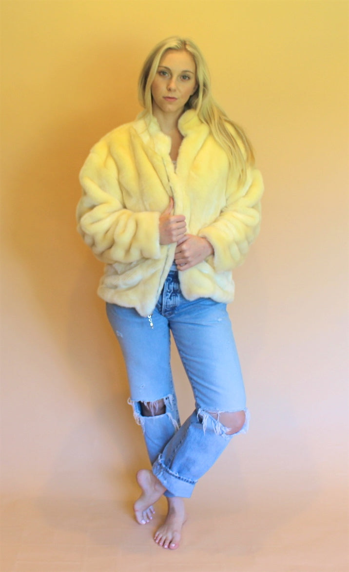 Women’s Faux Fur Bomber Jacket