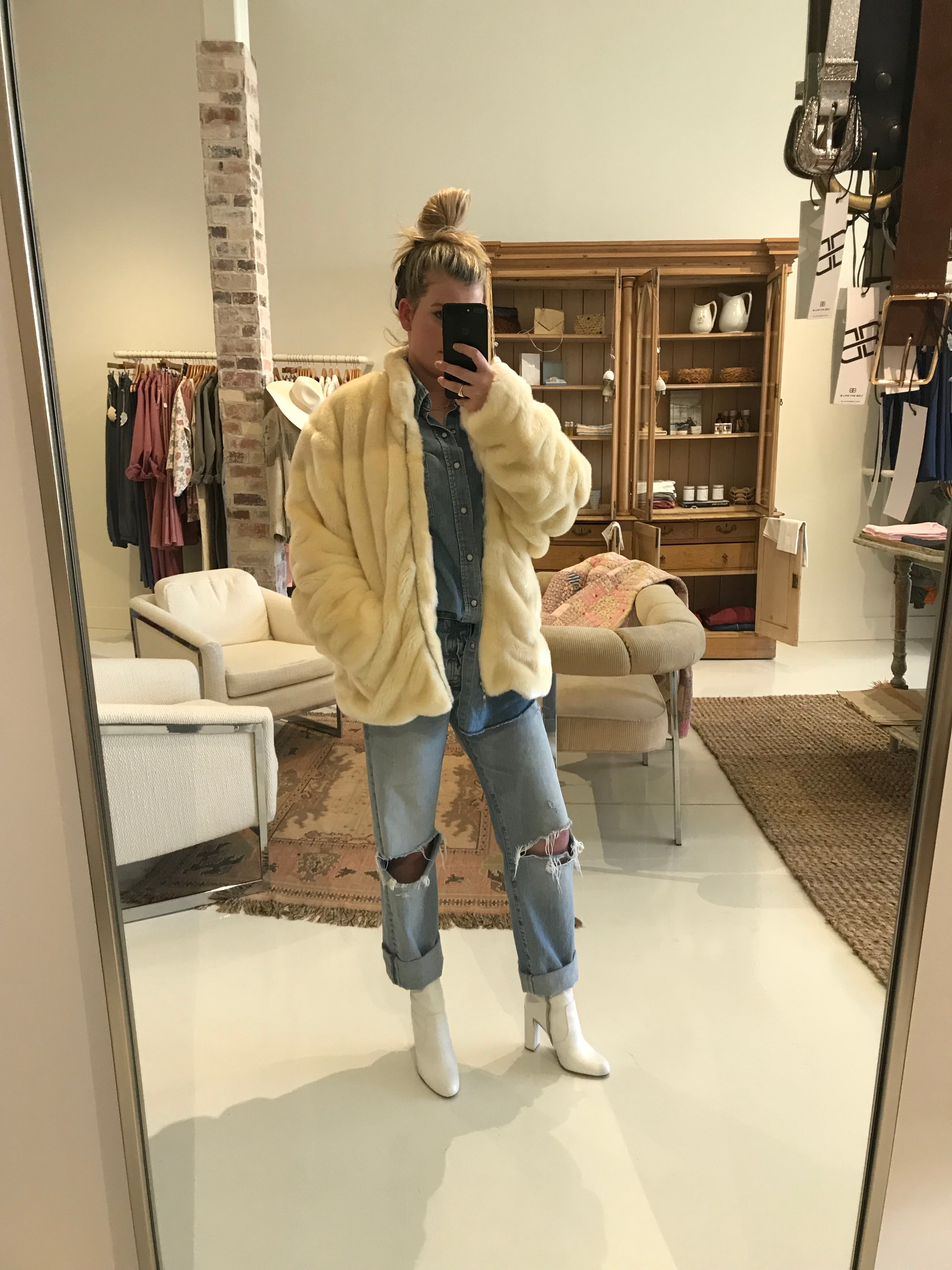 Women’s Faux Fur Bomber Jacket