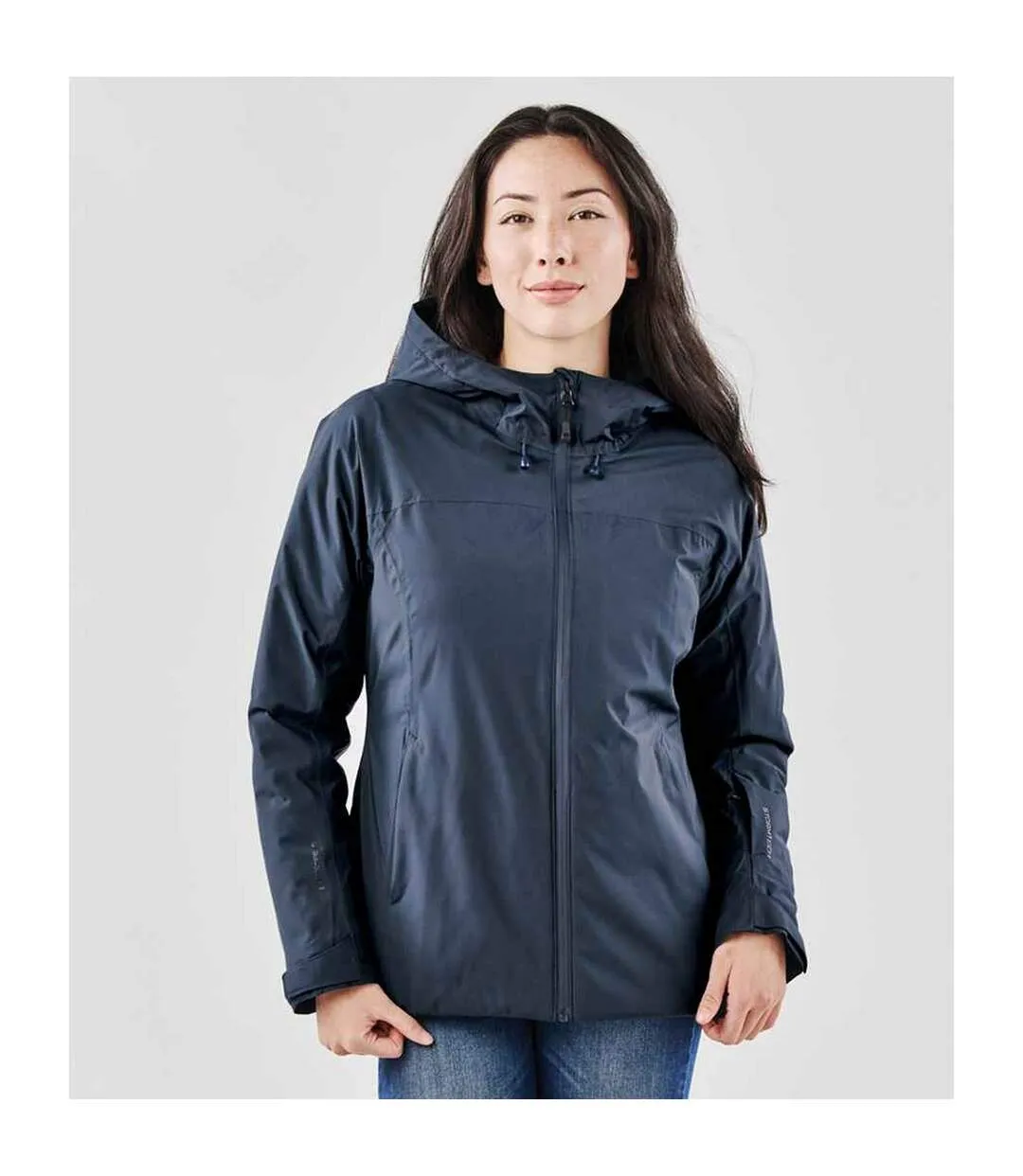 Womens/ladies nostromo thermal soft shell jacket navy/graphic grey Stormtech