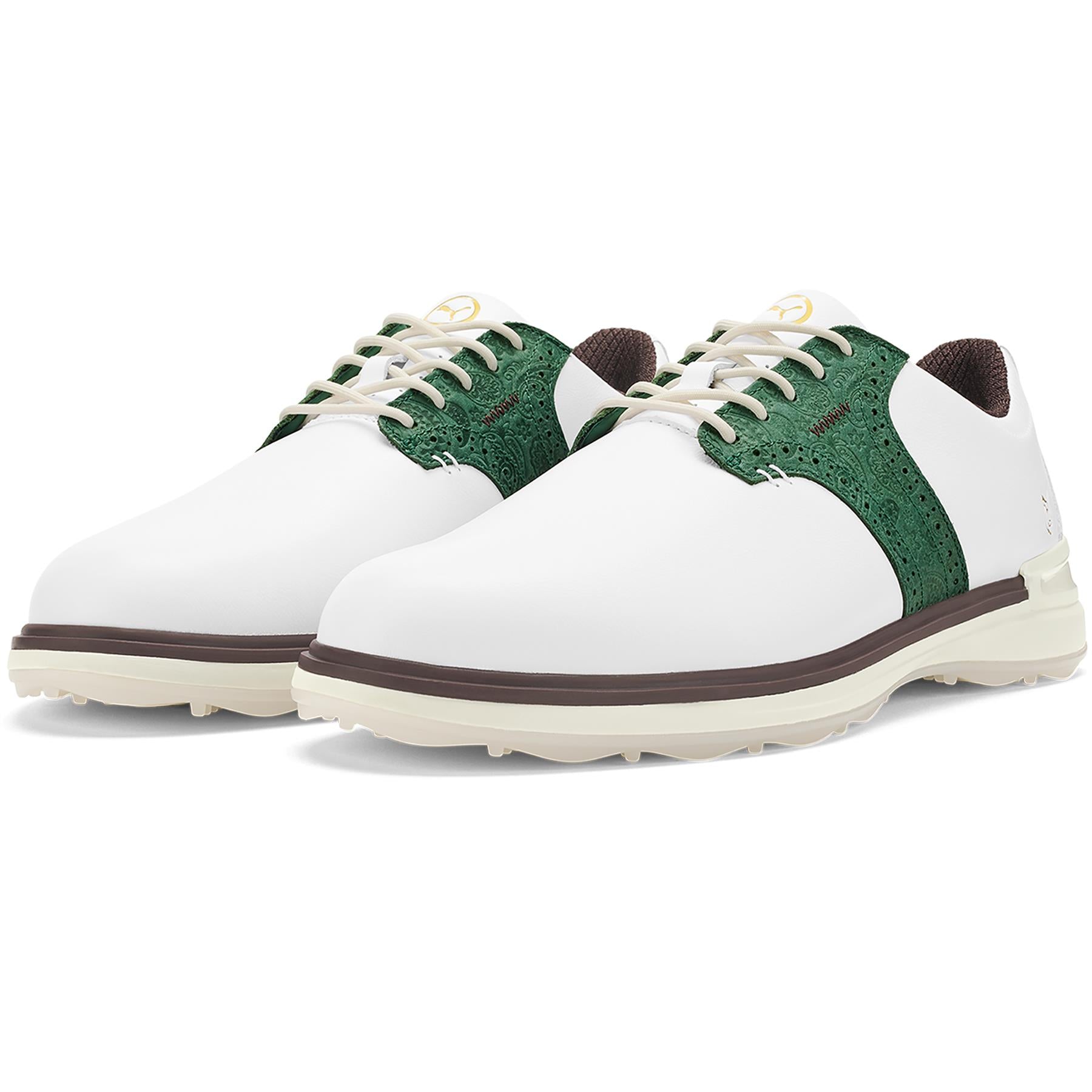 x QGC Avant Leather Spikeless Golf Shoes White/Green - SS24