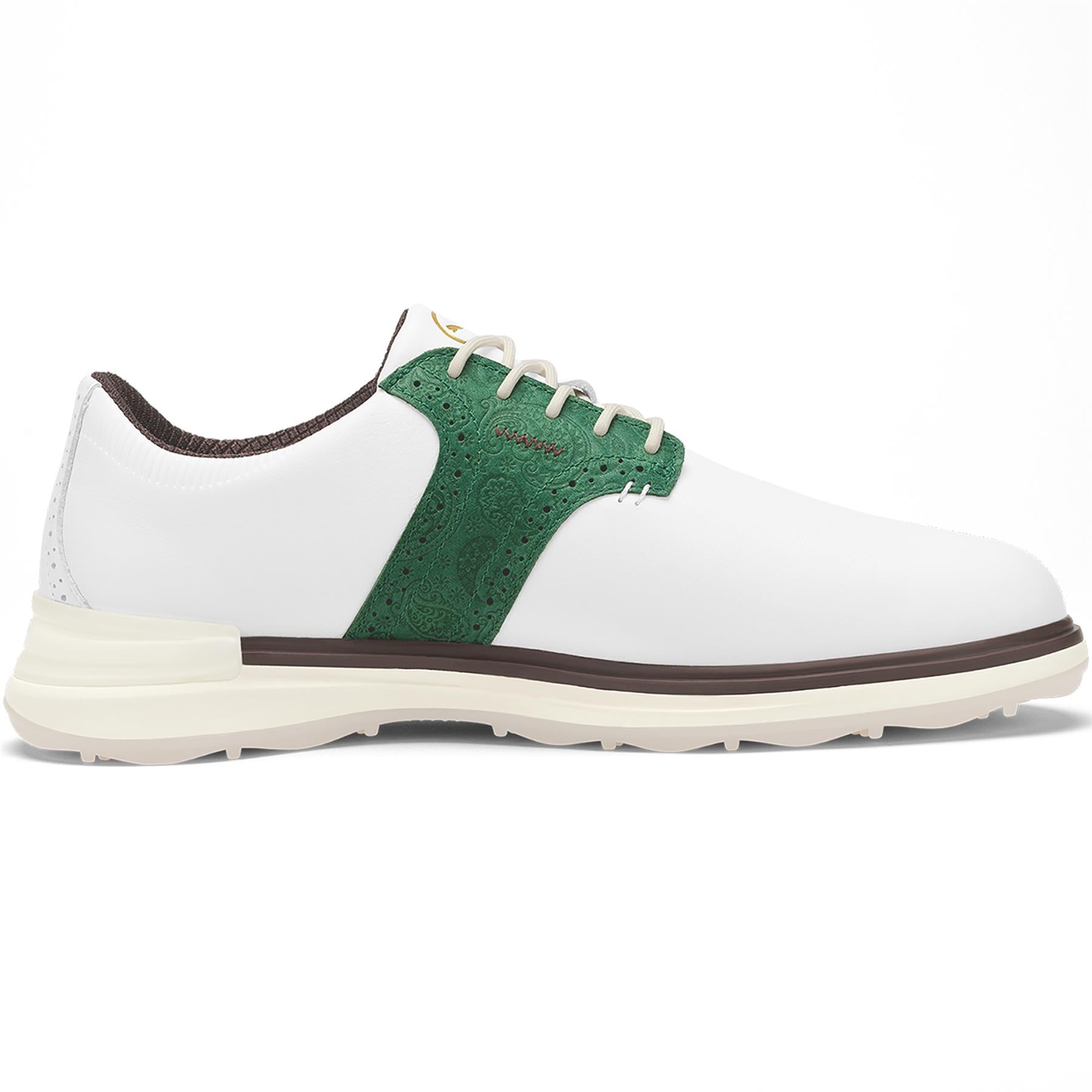 x QGC Avant Leather Spikeless Golf Shoes White/Green - SS24